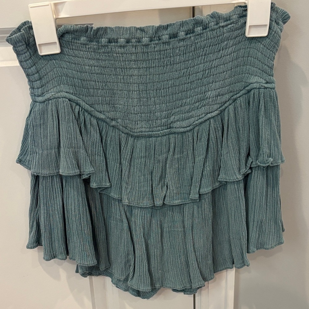 Elegant Teal Midi Skirt